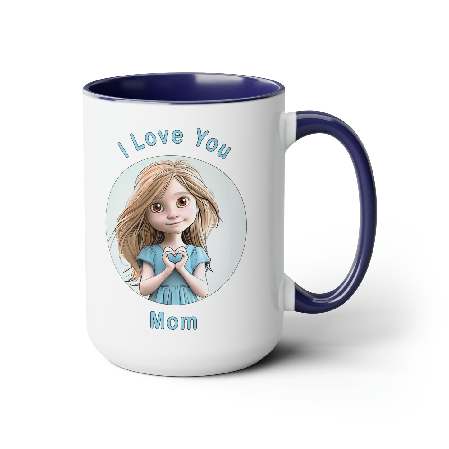 I Love You Mom, Two-Tone Coffee Mugs, 15oz