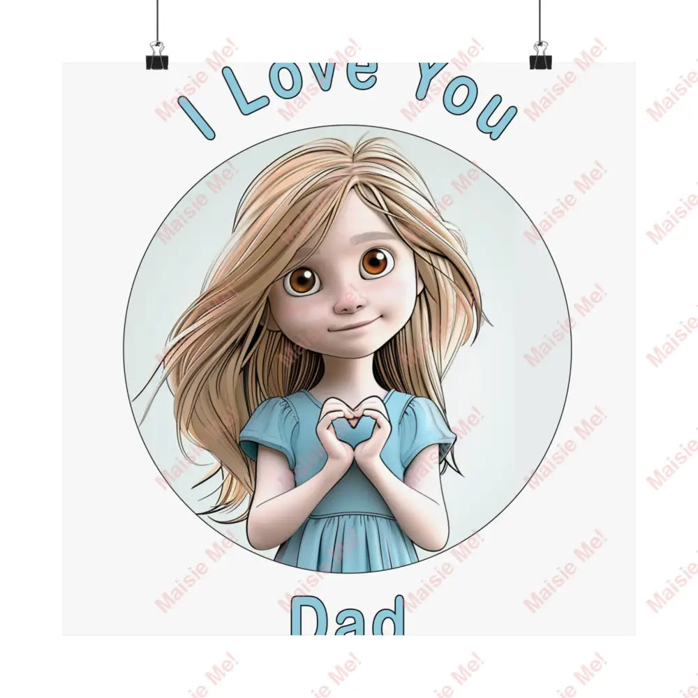 I Love You Dad Poster 18’ X / Matte