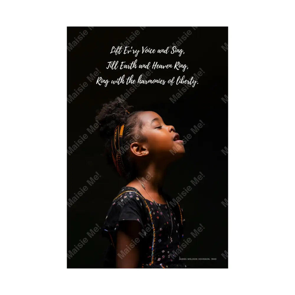 Lift Every Voice And Sing - Matte Vertical Poster