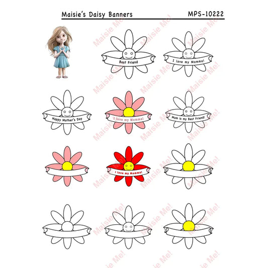 Maisie’s Daisy Banners Stickers
